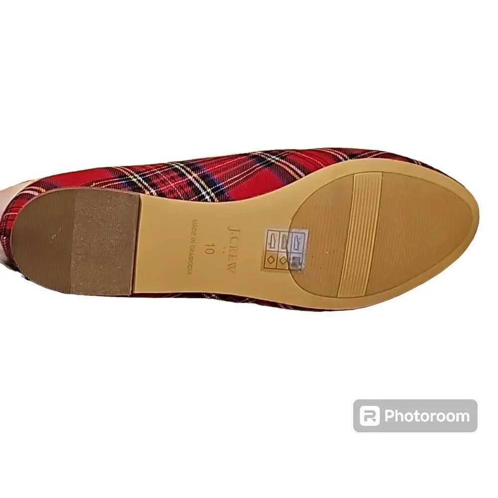 J. Crew Factory Vibrant Plaid Flats - Picture 6 of 6